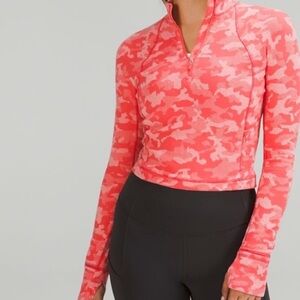 Pink lululemon Camouflage Quarter-Zip Pullover